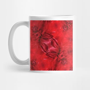 raining on red dahlia floral fantasy design Mug